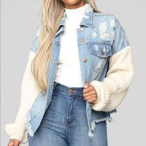 Sweater-Denim Jacket (Chill With Me Jacket)